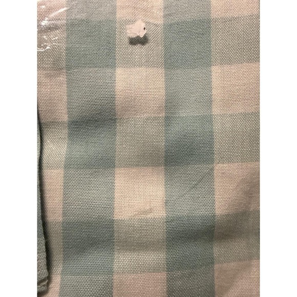 Park Designs Gingham Check Aqua Curtain Panels 72x63 One Pair Tiebacks Included - Picture 4 of 4